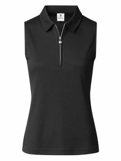 Daily Sports W Peoria Sleeveless Polo Shirt - Black