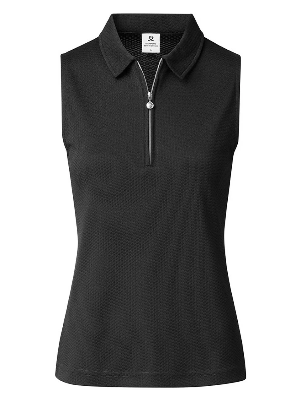 Daily Sports W Peoria Sleeveless Polo Shirt - Black 3 Daily Sports W Peoria Sleeveless Polo Shirt - Black