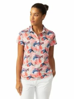 Daily Sports W Flair Cap Sleeve Polo - Vivid