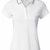 Daily Sports W Candy Cap Sleeve Polo Shirt - White