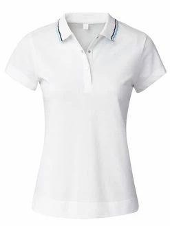 Daily Sports W Candy Cap Sleeve Polo Shirt - White