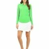 IBKUL Adjustable Long Sleeve Zip Polo - Lime -Deals Golf Apparel Store shirt ib2204800020ldy20lime 1 26461.1667503753