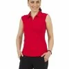 IBKUL Solid Sleeveless Polo - Red -Deals Golf Apparel Store shirt ib2208400020ldy20red 1 84054.1667503786
