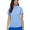 IBKUL Solid Short Sleeve Mock Neck - Peri -Deals Golf Apparel Store shirt ib2208700020ldy20peri 3 37432.1675751263