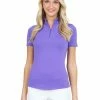 IBKUL Solid Short Sleeve Mock Neck - Plum -Deals Golf Apparel Store shirt ib2208700020ldy20plum 3 66889.1675751274