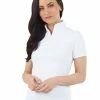 IBKUL Solid Short Sleeve Mock Neck - White -Deals Golf Apparel Store shirt ib2208700020ldy20white 3 89285.1675751103