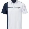Mizuno Quick Dry Elite Panel Polo - White -Deals Golf Apparel Store shirt miz22052ga2009200120men20white 1 20990.1667502402