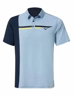 Mizuno Quick Dry Elite Panel Polo - Light Blue