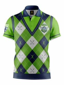 Official NRL Fairway Golf Polo Shirt - Canberra Raiders