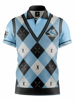 Official NRL Fairway Golf Polo Shirt - Cronulla Sharks