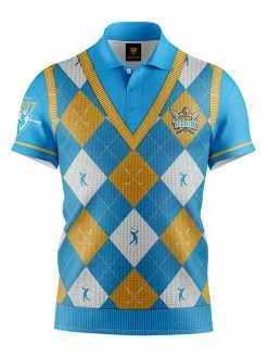 Official NRL Fairway Golf Polo Shirt - Gold Coast Titans