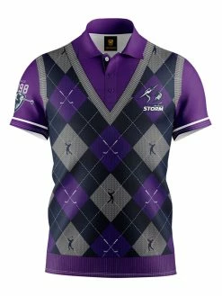 Official NRL Fairway Golf Polo Shirt - Melbourne Storm