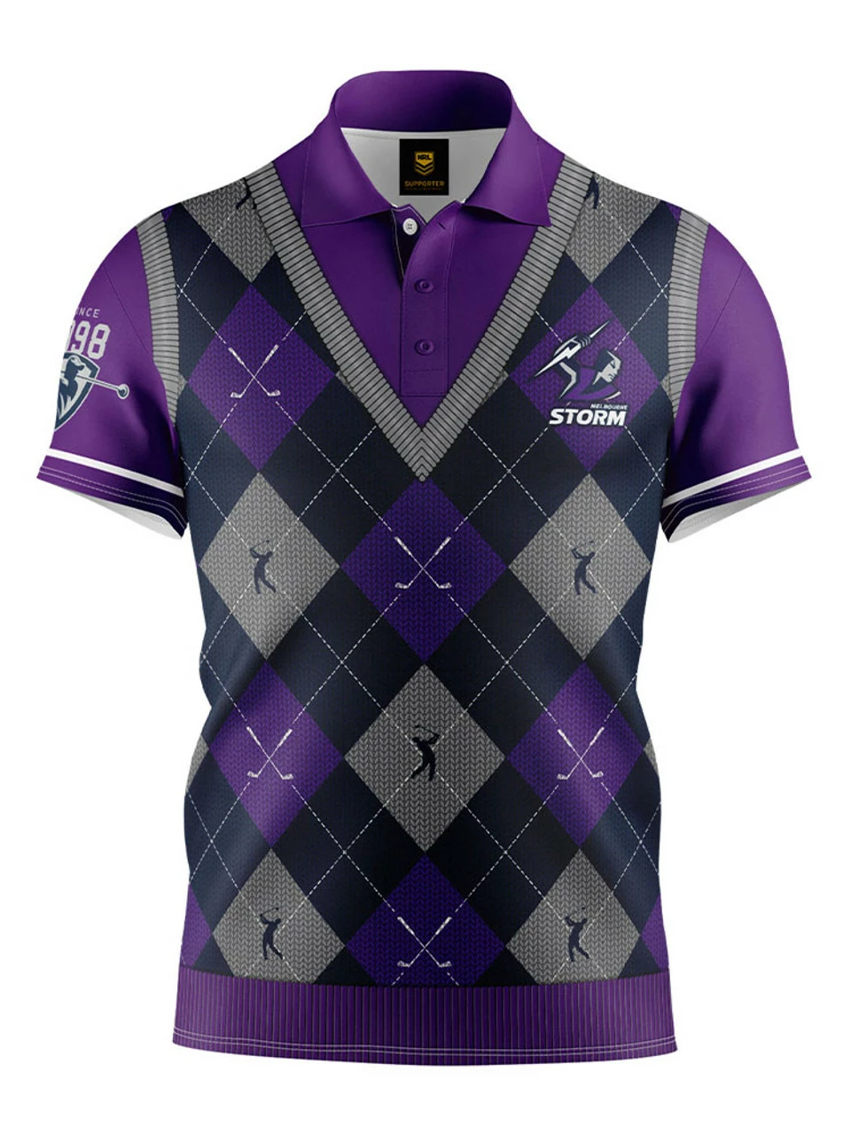 Official NRL Fairway Golf Polo Shirt - Melbourne Storm 3 Official NRL Fairway Golf Polo Shirt - Melbourne Storm