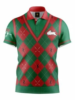 Official NRL Fairway Golf Polo Shirt - South Sydney Rabbitohs