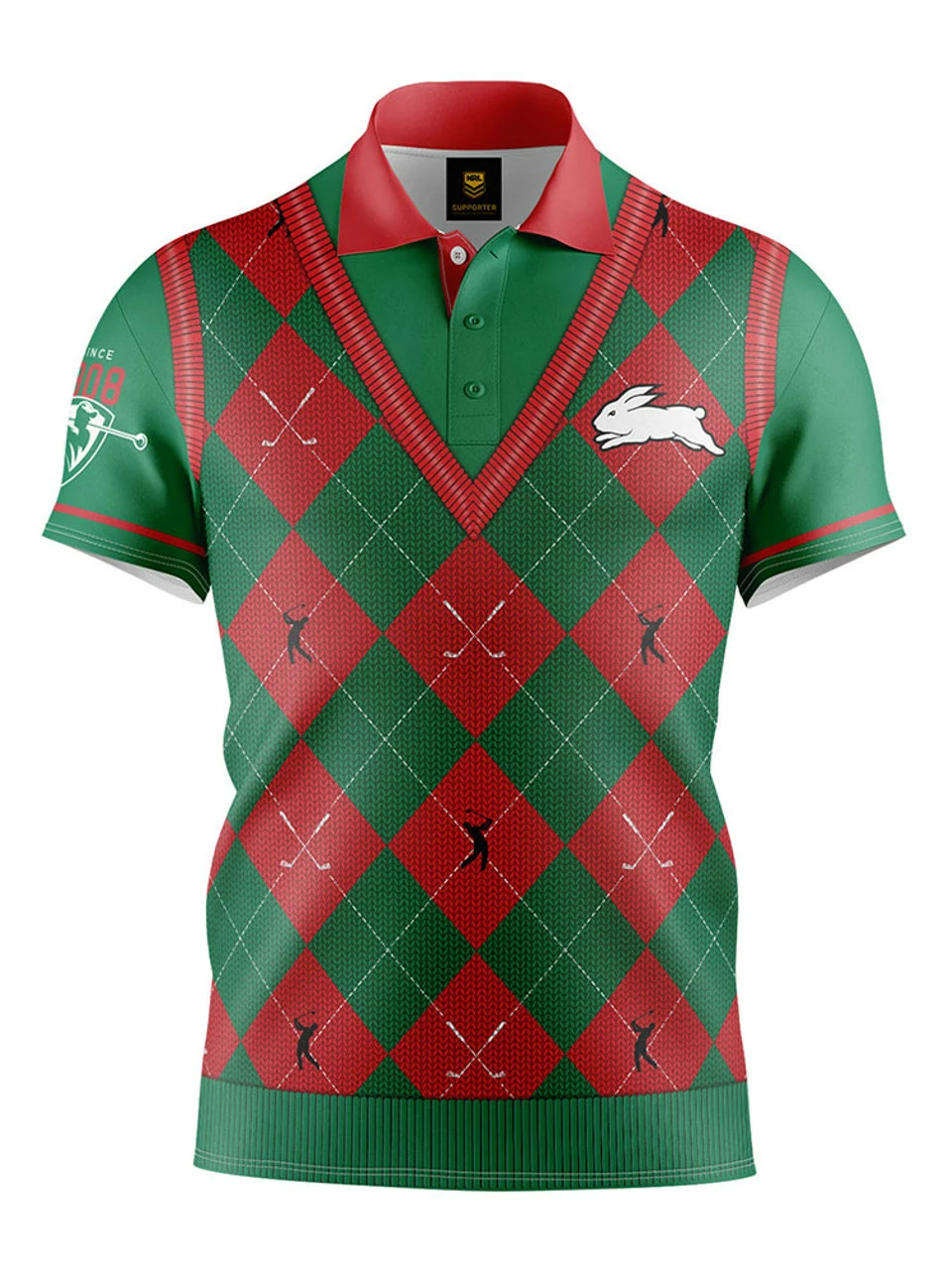 Official NRL Fairway Golf Polo Shirt - South Sydney Rabbitohs 3 Official NRL Fairway Golf Polo Shirt - South Sydney Rabbitohs