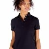 Nivo W Brenna Polo - Black -Deals Golf Apparel Store shirt nv220ni22111002000120ldy20black 1 71658.1667501843