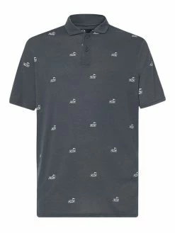 Oakley RC Micro Shade Print Golf Polo Shirt - Golf Pattern Dark Slate