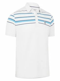 Original Penguin Slub Colour Block (Reg Fit) Golf Polo - Bright White