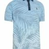Original Penguin Resort Leaf Printed (Reg Fit) Golf Polo - Blue Tattoo -Deals Golf Apparel Store shirt op220ogksc0472047020men20blue 1 91580.1669748352