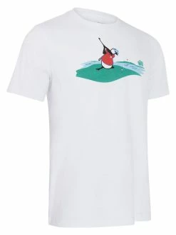 Original Penguin Long Drive Graphic Golf T-Shirt - Bright White