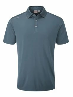 Ping Lindum Tailored Fit Polo - Stormcloud