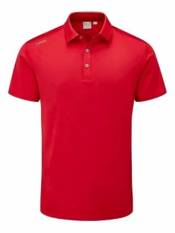 Ping Lindum Tailored Fit Polo - Rich Red