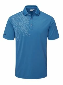 Ping 1A Putter Tailored Fit Polo - French Blue