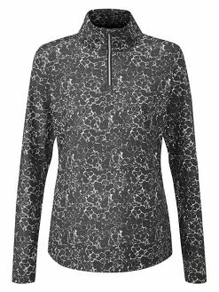 Ping Women's Lois Printed Long Sleeve Polo - Black Multi