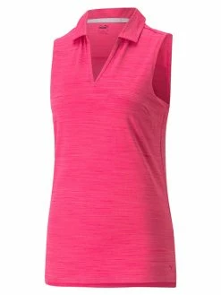 Puma Women's CLOUDSPUN Coast Sleeveless Golf Polo - Orchid Shadow Heather
