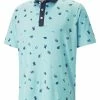 Puma X Arnold Palmer MATTR Dunes Polo - Tropical Aqua/Navy Blazer 1 Puma X Arnold Palmer MATTR Dunes Polo - Tropical Aqua/Navy Blazer -Deals Golf Apparel Store shirt pu320537484200220men20aqua 1 59982.1676359702