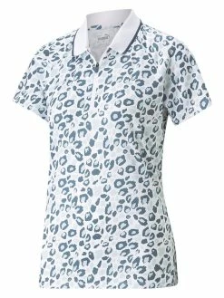 Puma Women's MATTR Pathfinder Golf Polo - Bright White/Lucite