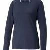 Puma Women's YouV LS Golf Polo - Navy Blazer Heather -Deals Golf Apparel Store shirt pu320537499200220ldy20navy 1 21367.1677677037