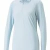 Puma Women's YouV LS Golf Polo - Lucite Heather -Deals Golf Apparel Store shirt pu320537499200320ldy20blue 1 94088.1677677038