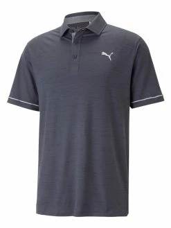 Puma CLOUDSPUN Haystack Golf Polo - Navy Blazer Heather/High Rise