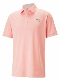 Puma CLOUDSPUN Haystack Golf Polo - Flamingo Pink Heather/High Rise