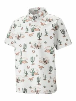 Puma Wild West Vented Golf Polo - Eggnog