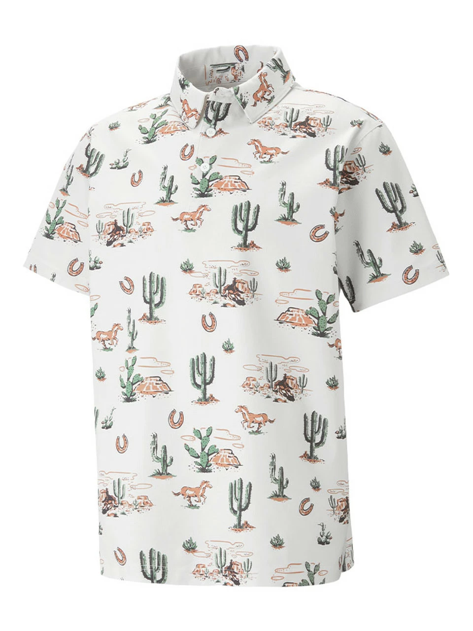 Puma Wild West Vented Golf Polo - Eggnog 3 Puma Wild West Vented Golf Polo - Eggnog