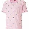 Puma X Arnold Palmer CLOUDSPUN Citrus Polo - Pale Pink/Lake Blue -Deals Golf Apparel Store shirt pu320538851200220men20pink 1 12196.1676359715