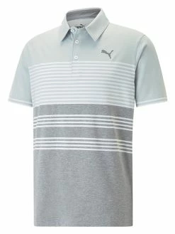 Puma MATTR Track Golf Polo - High Rise/Quiet Shade Heather