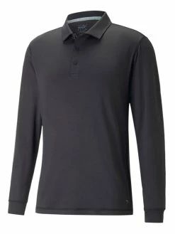 Puma YouV Long Sleeve Golf Polo Shirt - Puma Black