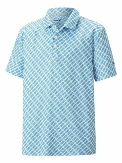 Puma JR Boy's MATTR Pineapples Golf Polo - Lake Blue