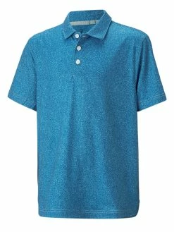 Puma JR Boy's CLOUDSPUN Primary Golf Polo - Lake Blue