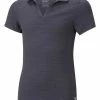 Puma JR Girl's CLOUDSPUN Coast Golf Polo - Navy Blazer Heather -Deals Golf Apparel Store shirt pu320539782200120jnr20navy 1 82410.1678272099
