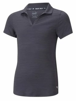 Puma JR Girl's CLOUDSPUN Coast Golf Polo - Navy Blazer Heather