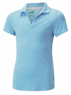 Puma JR Girl's CLOUDSPUN Coast Golf Polo - Day Dream Heather