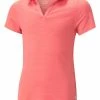Puma JR Girl's CLOUDSPUN Coast Golf Polo - Loveable Heather 2 Puma JR Girl's CLOUDSPUN Coast Golf Polo - Loveable Heather -Deals Golf Apparel Store shirt pu320539782200320jnr20red 1 16224.1678272119