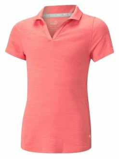 Puma JR Girl's CLOUDSPUN Coast Golf Polo - Loveable Heather