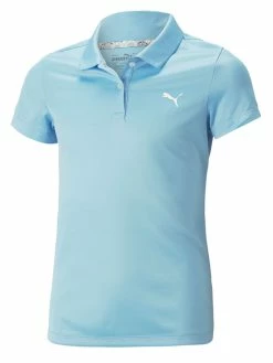 Puma JR Girls Essential Golf Polo - Day Dream
