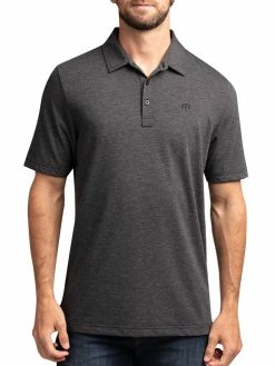 Travis Mathew The Zinna Polo - Heather Black