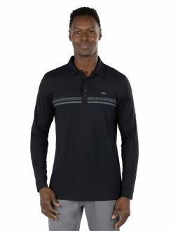 Travis Mathew The Heater 2.0 Long Sleeve Polo - Black